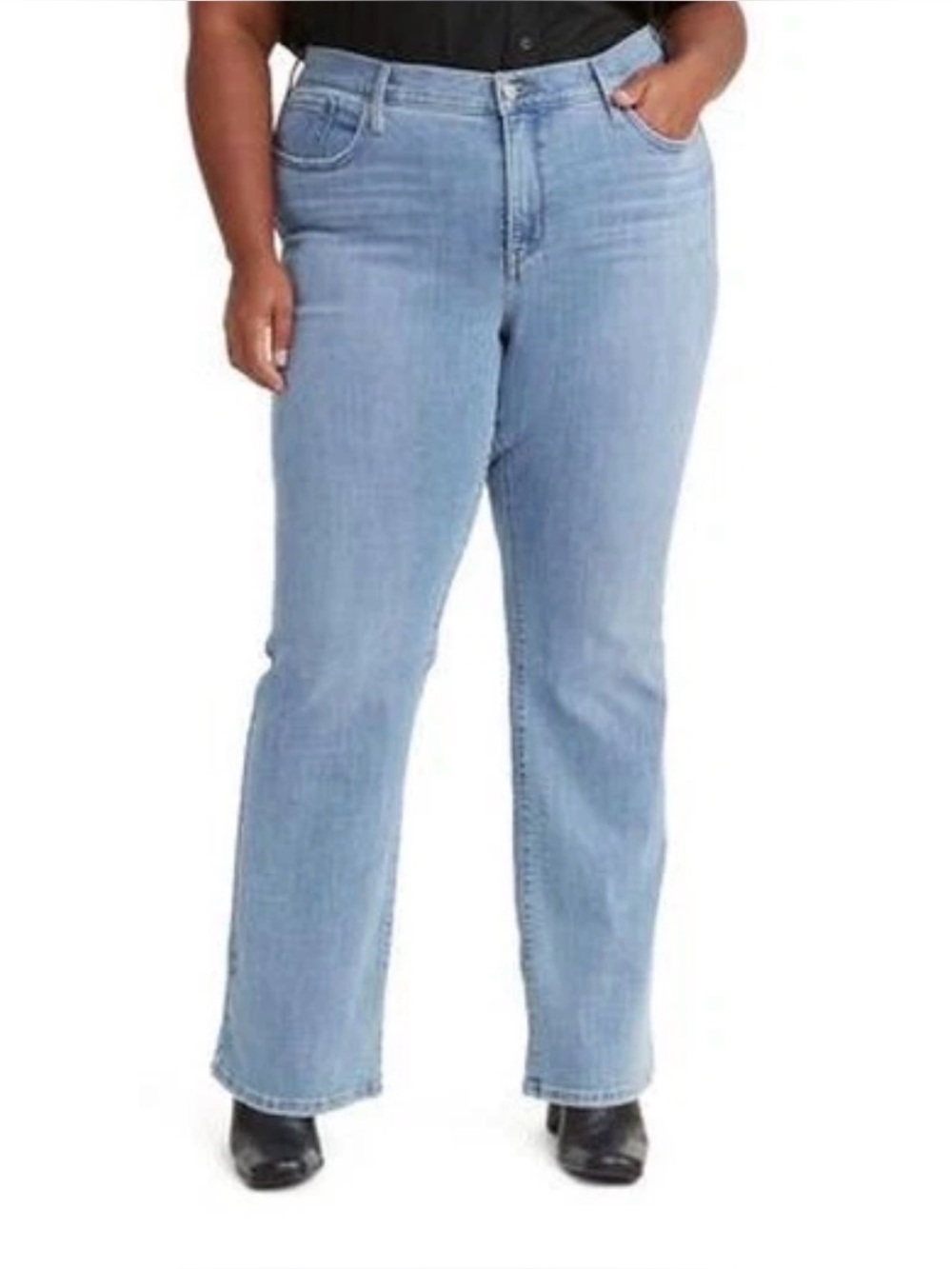 Levi's 315 Shaping Bootcut Jeans Mid Rise Tummy Control Light Wash 22W Plus NEW